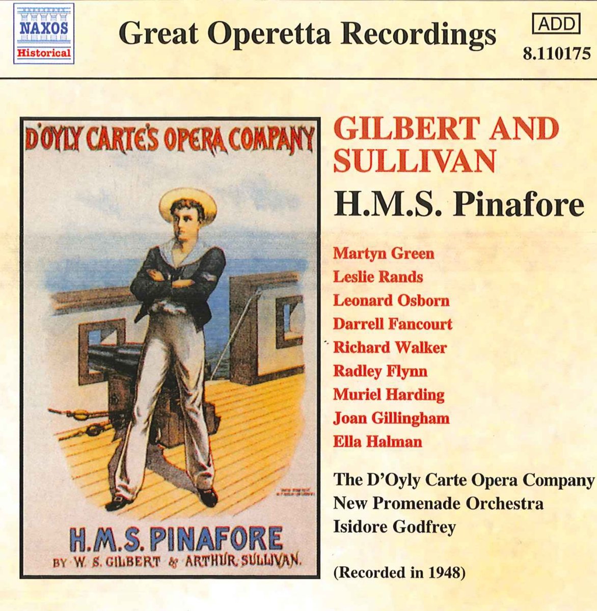 Gilbert and Sullivan: H.M.S. Pinafore [Recorded 1948]