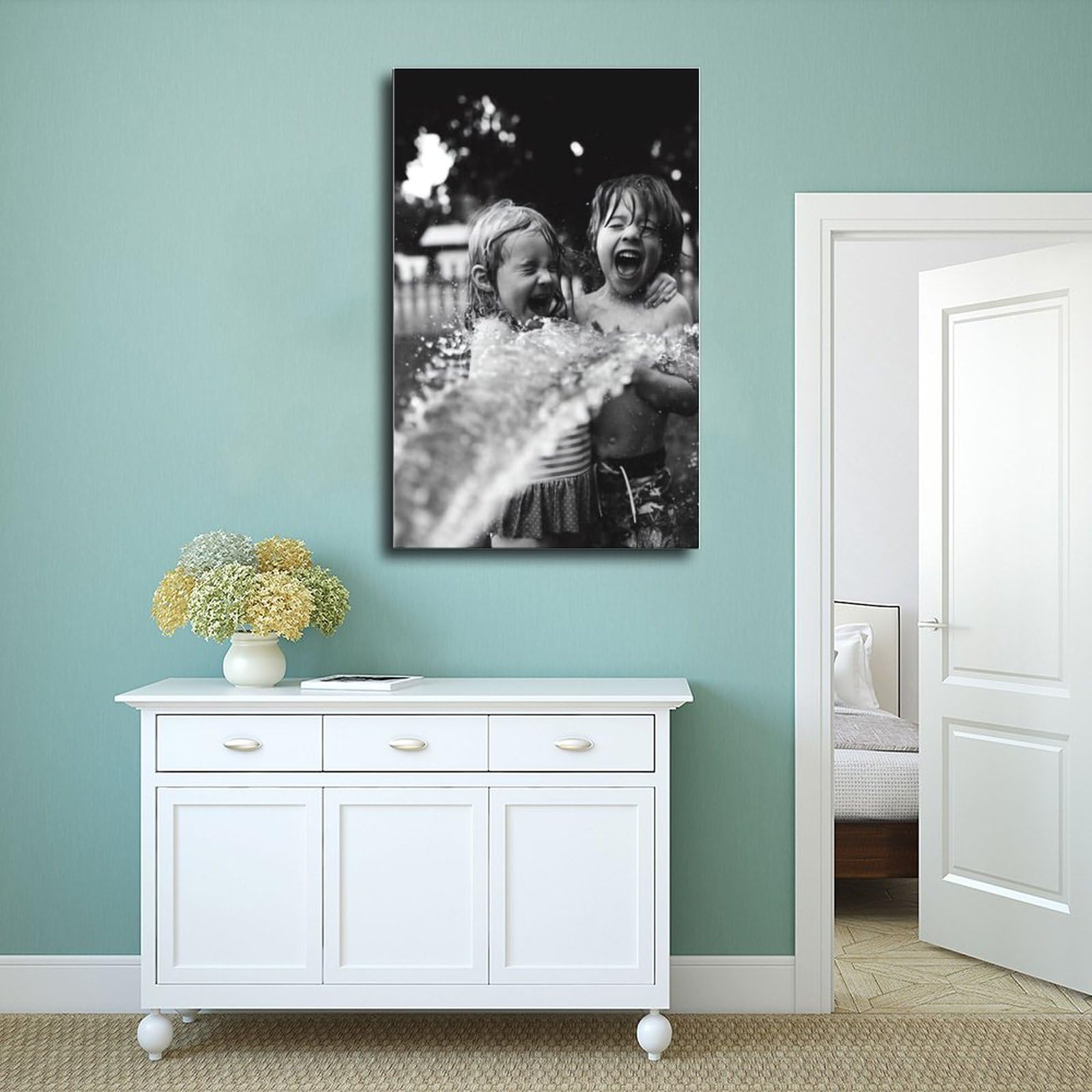 Poster Robert Doisneau Sur Toile - Décoration Murale 50x75 Cm - Style Sans Cadre - Pour Salon, Chambre