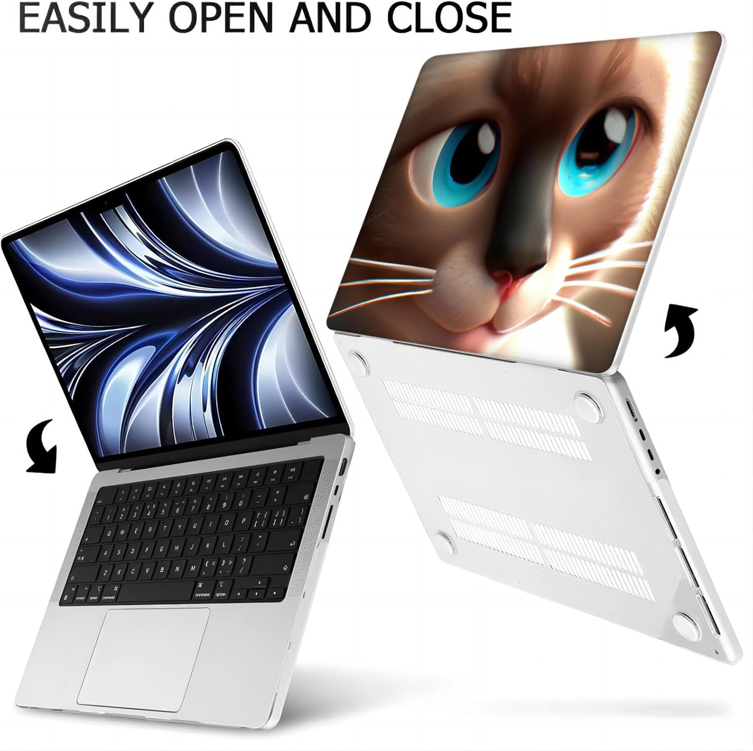 Compatible with MacBook Neo 13-inch, Hard Shell Case with Keyboard Cover and Screen Protector (A3404 A18 Pro chip, 2026 Release) - Kittens MC22775