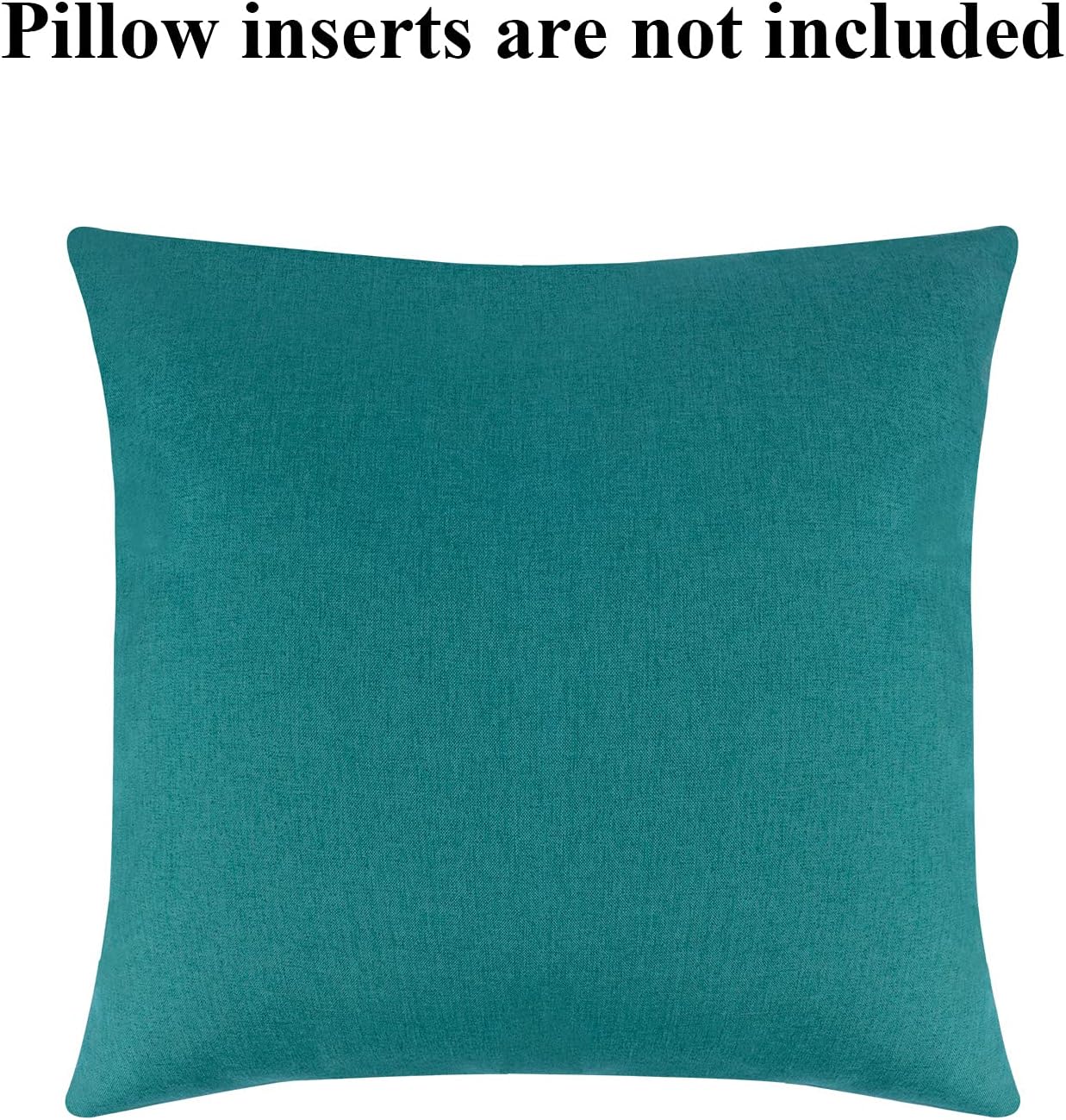 Aneco Pack of 4 Outdoor Waterproof Throw Pillow Covers Decorative Garden Cushion Cases Square Pillowcases for Patio, Couch, Tent, Balcony and Sofa, 18 x 18 Inches, Blue-Green