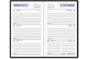 SK4800 DayMinder Weekly Pocket Planner, 3 1/2 x 6 3/16, Black, 2023