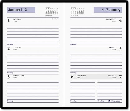 DayMinder SK4800 Weekly Pocket Planner, 3 1/2 x 6 3/16, Black, 2016