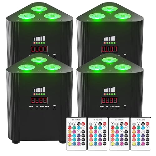 RGBW - Proiettore a LED ricaricabile batteria 4400 mAh, telecomando/controllo
