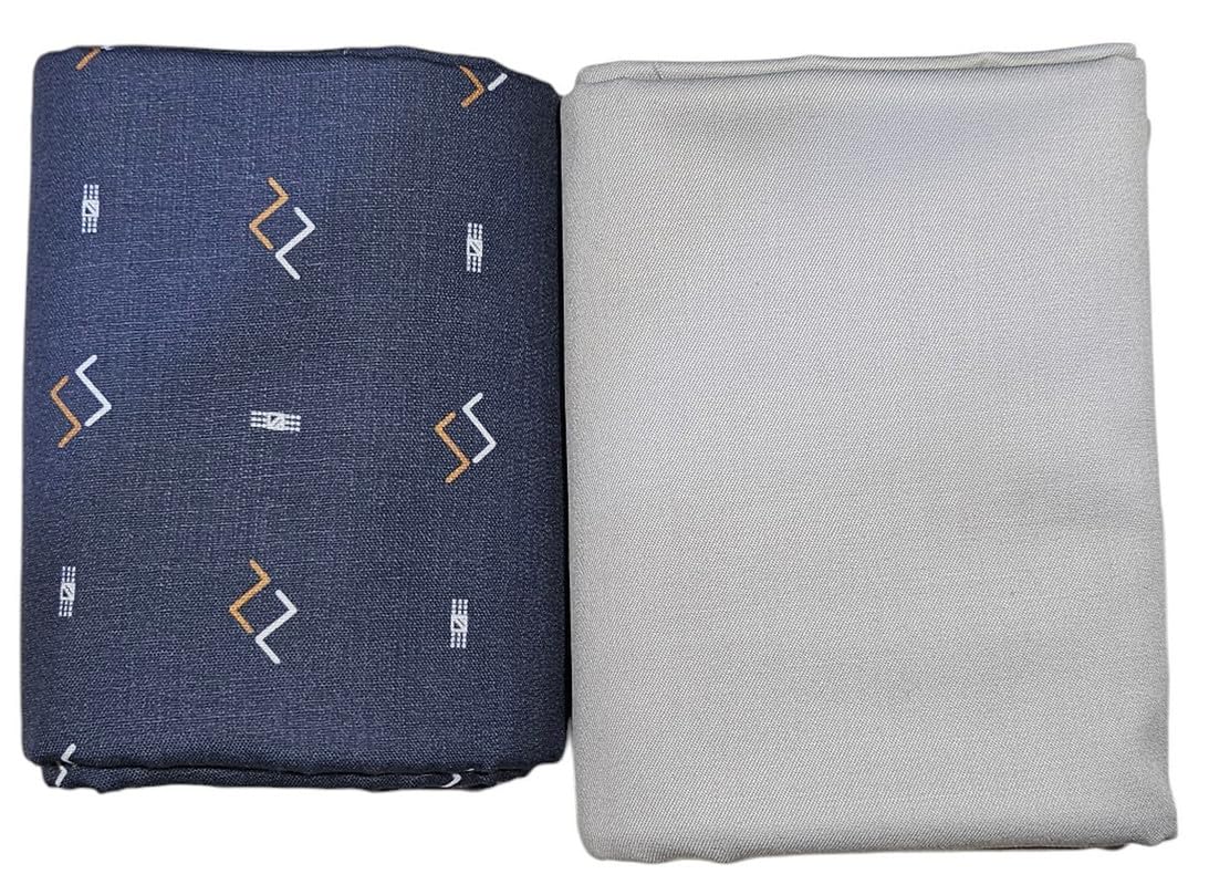 mans fab Shirt & Trouser Fabric in Velvet Box Packing (Shirt-2.35 m, Pant-1.25 m) Blue-24-picture-13