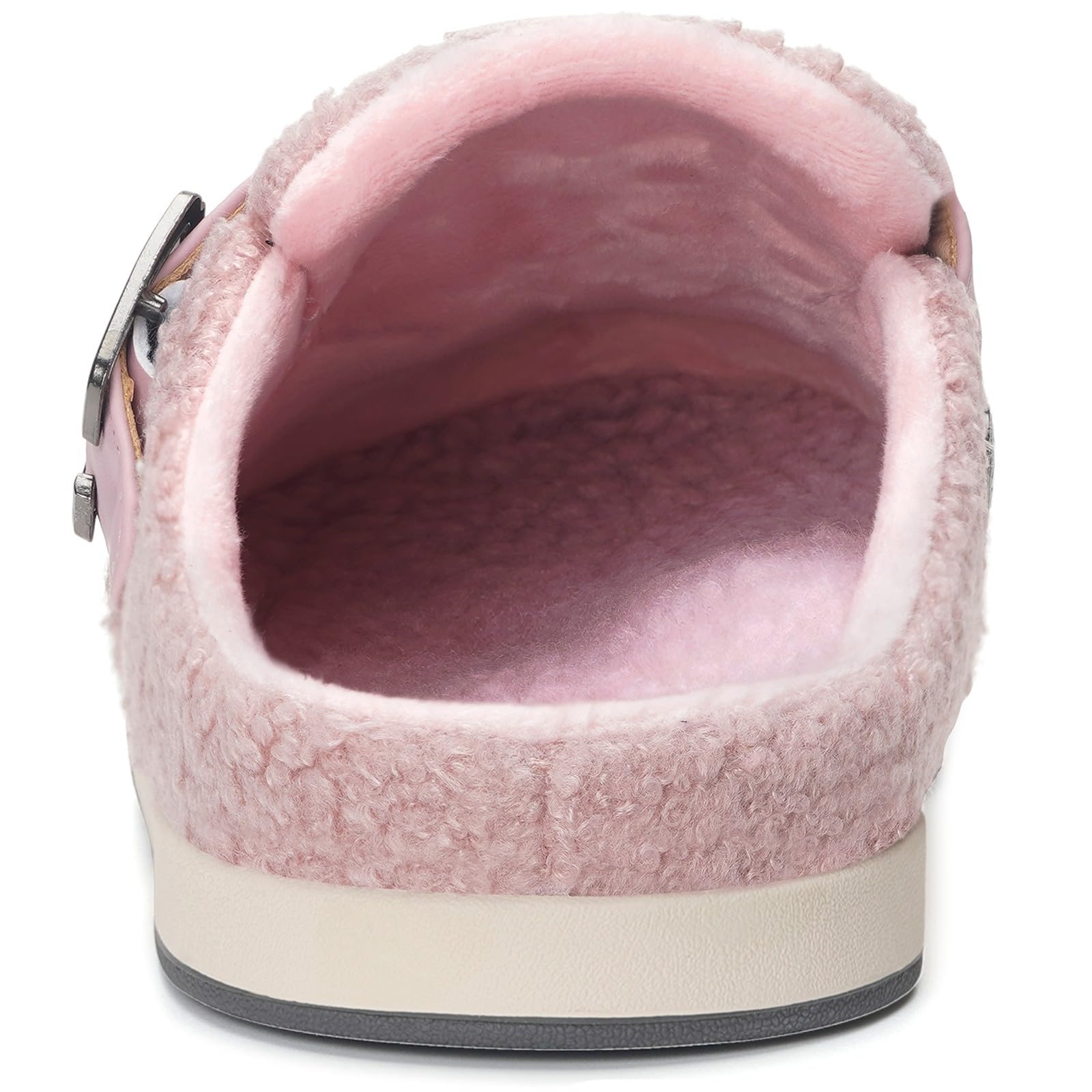 Pantofole da Donna Uomo Invernali Calde Pelliccia Zoccoli e Sabot Scarpe da Giardino Comode Ciabatte Pelose Indoor Outdoor,Rosa,38 EU