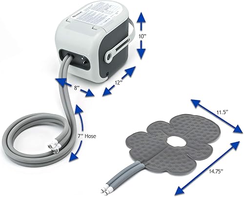 Miniatura 7 de Ossur Sistema de máquina de terapia Cold Rush con rodillera, ergonómica, almohadilla ajustable incluida, silenciosa, ligera y fuerte, kit de