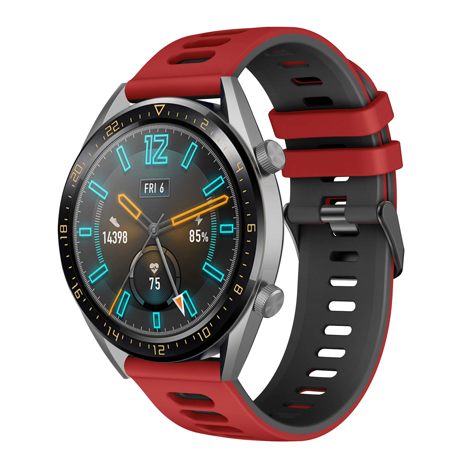 YASPARK22mm Silicone Strap for Huawei Watch GT3 46mm, Huawei Watch GT2 46mm, GT 46mm, GT Runner 46mm, GT2 Pro, GT3 Pro, GT2e, GT Active, Galaxy Watch 3 45mm, Galaxy Watch 46mm, Gear S3 Frontier