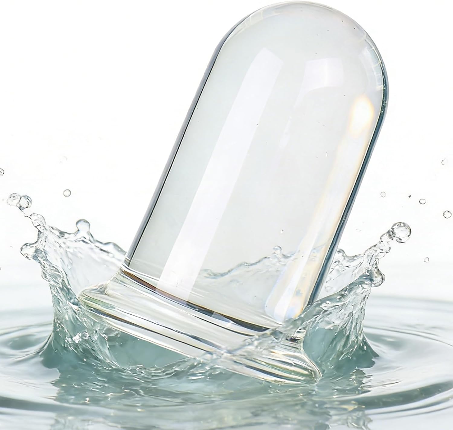 Glass Butt Plug Large Anal Plug,WTOGETAO Glass Dildo Anal Trainer Clear Butt Plug Huge Crystal Anal Plug Anal Masturbation Butt Expander Sex Wand G-spot Anal Pleasure Trainer for Men Women(6.0cm)