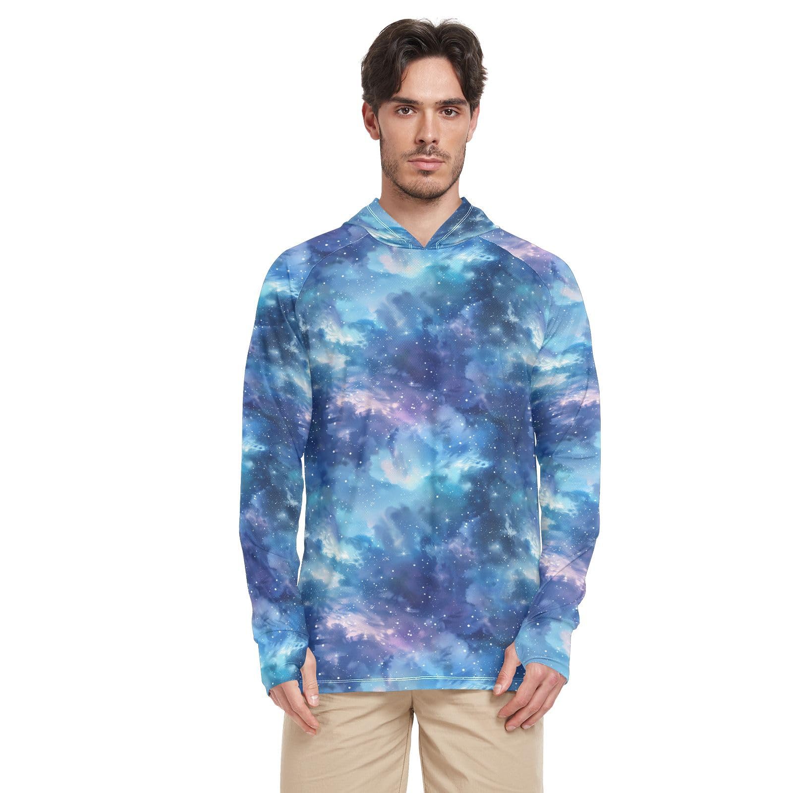 Sweat à capuche rashguard homme pour la plage et le sport outdoor Sky Space - 8