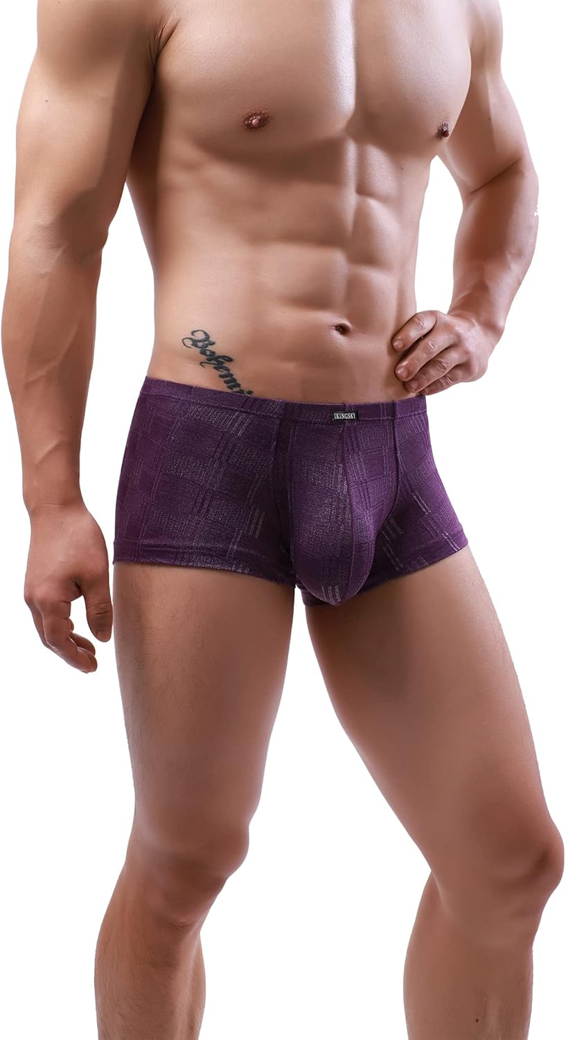 iKingsky Men's Four Way Stretch Boxer Briefs Sexy Pouch Shorts Low Rise Bulge Under Panties for Men - Image 6