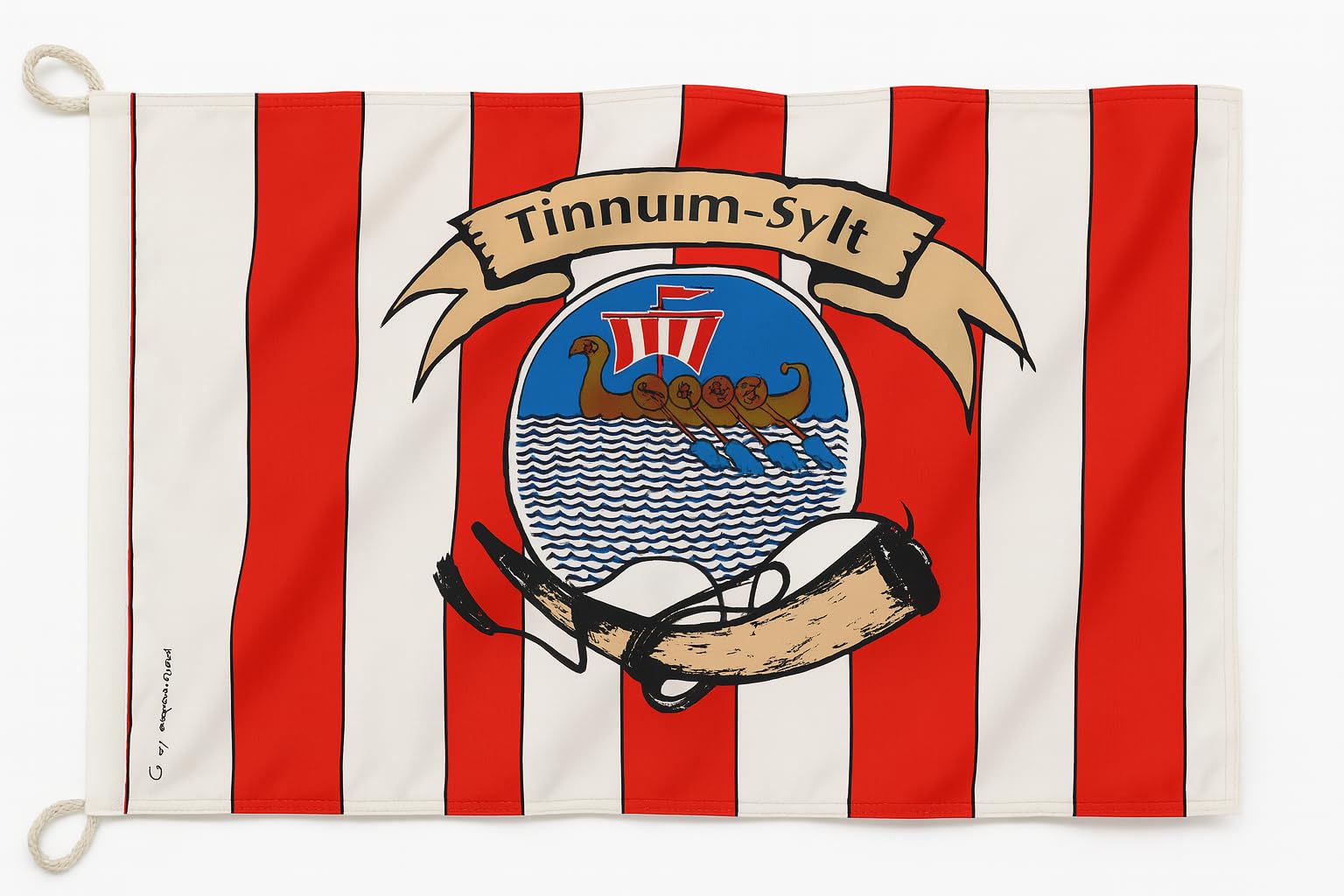 Drapeau Tinnum-Sylt 90x60 pavillon viking traditionnel nordique