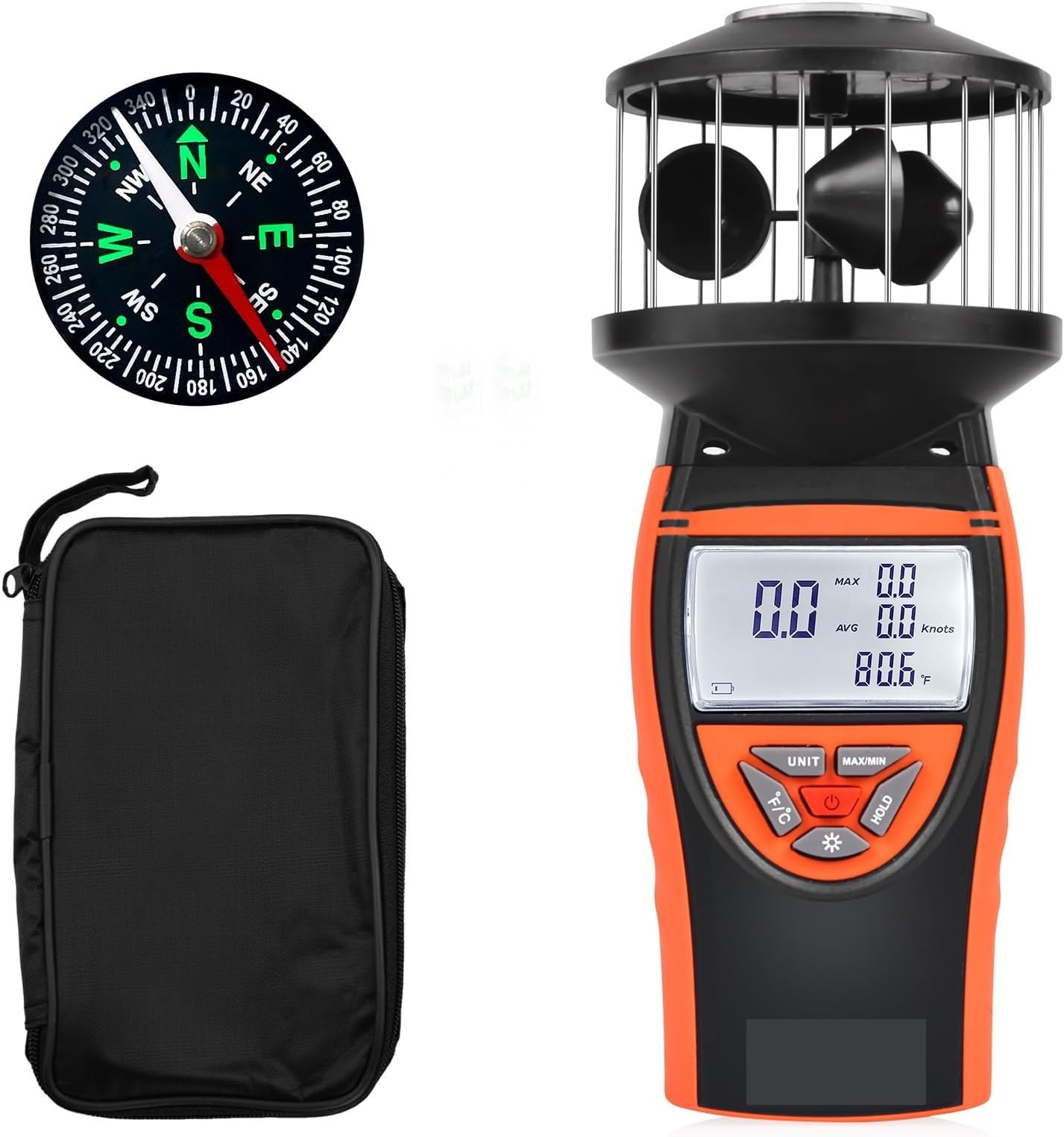 BT-877 Digital Wind Speed Meter, Handheld Anemometer with LED Back-Light,Unit Select,Suit for Temperature/Humidity(BT-878)
