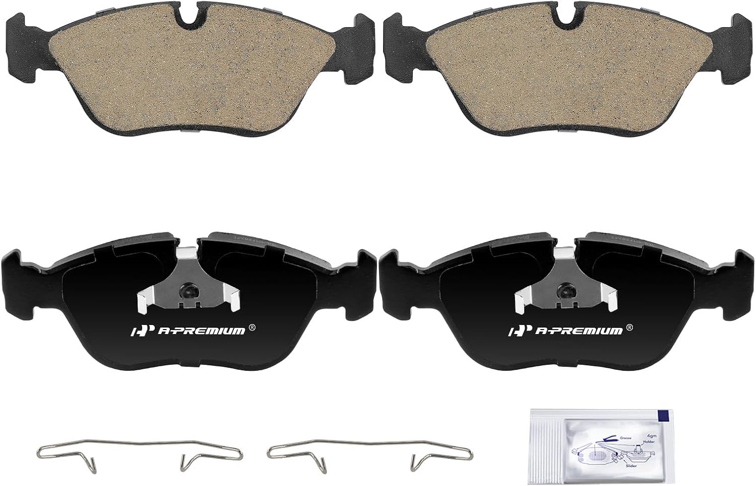 A-Premium Front Ceramic Brake Pads Set Compatible with Volvo C70 1998-2005, S70 1998-2000, V70 1998-2000, 850 1993-1997, 4-Pack
