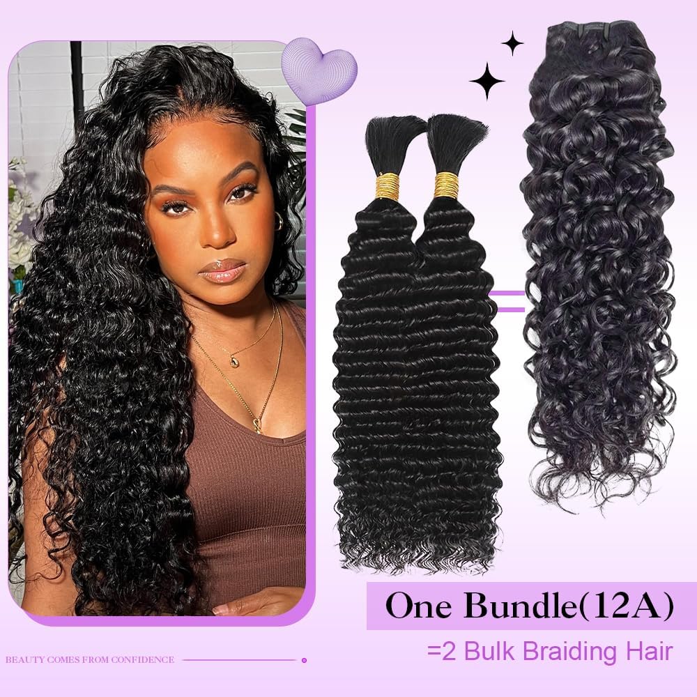 Tissage Bresilien en lot Tissage Cheveux Humain Vierge Hair 3 Bundles Tissage Bresilien Boucle Mèches Brésilien 100% Water Wave Human Hair Naturelle Couleur (12 14 16 pouces /300g)