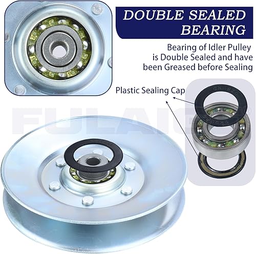 Miniatura 5 de Paquete de 2 poleas tensoras 956-3045A V que reemplazan a MTD 756-3045, 956-3045, 756-04522, 02005079 para Cub Cadet 4814R, 5416R, GT2000, GT2042,