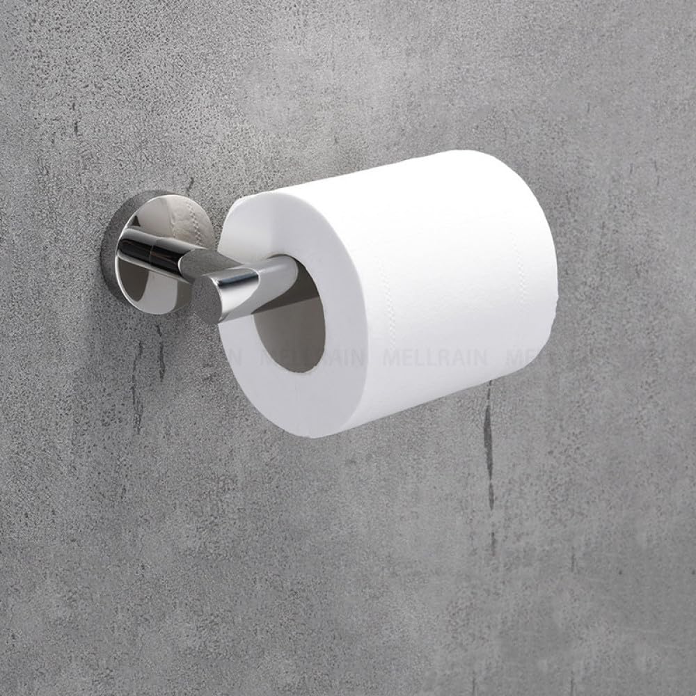 Zestaw akcesoriów łazienkowych Okrągły wieszak na ręczniki Uchwyt na papier toaletowy Pierścień na ręcznik Wieszak na szlafrok Stal nierdzewna, Uchwyt na papier 2 szt