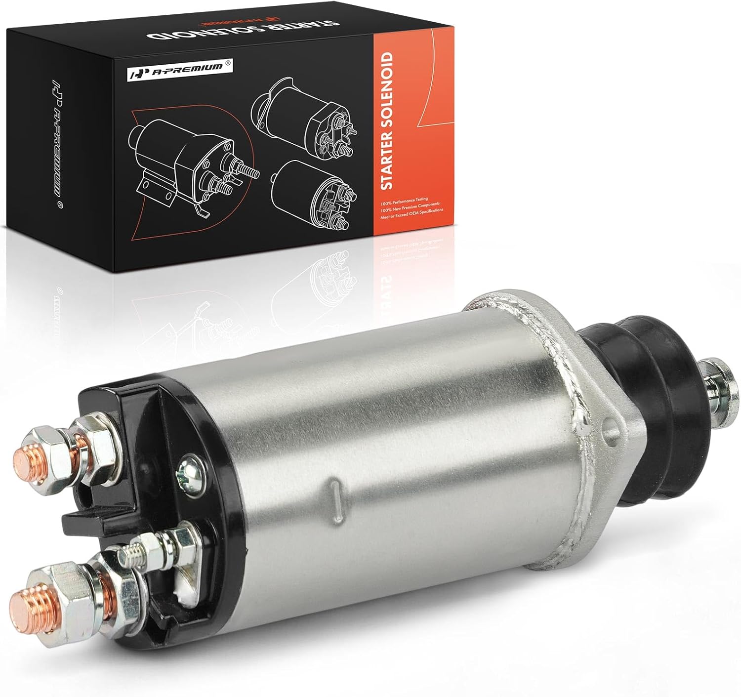 A-Premium Starter Solenoid Compatible with Ford, Delco, Freightliner Models - F-150 1984, F-250 F-350 1983-1984, E-250 Econoline Club Wagon, FC80, FL60, FL70, FL80, MT45, 28MT Series OSGR - 12V
