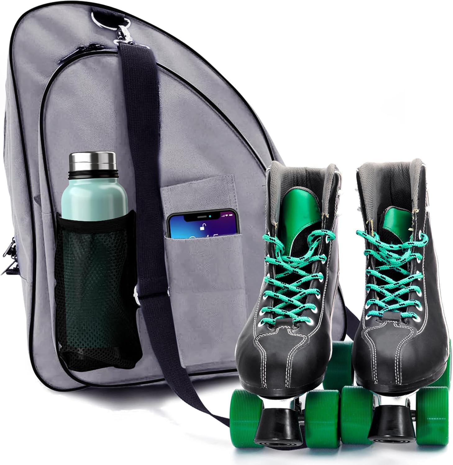 Kami-So Inline Roller Skating Bag | Durable Roller Skate Bag for Adults | Ice Skating Backpack, Rollerblades & Quad Skates