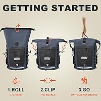 Vista 6 de Waterproof Backpack Dry Bag 35L/55L/85L – Heavy Duty Roll-Top Hiking Backpack Sack Keeps Gear Dry for Travel, Kayaking, Boating, Camping, Rafting