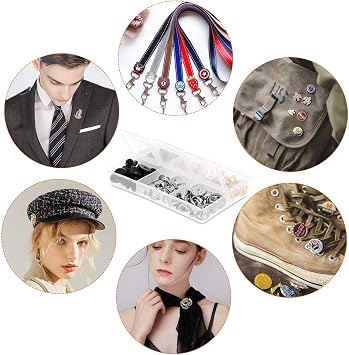 Selizo 84pcs Locking Pin Backs - Lapel Push Pin Keeper Blank Locks for Disney, Enamel, Brooch and Hat Pins (Assorted Styles)