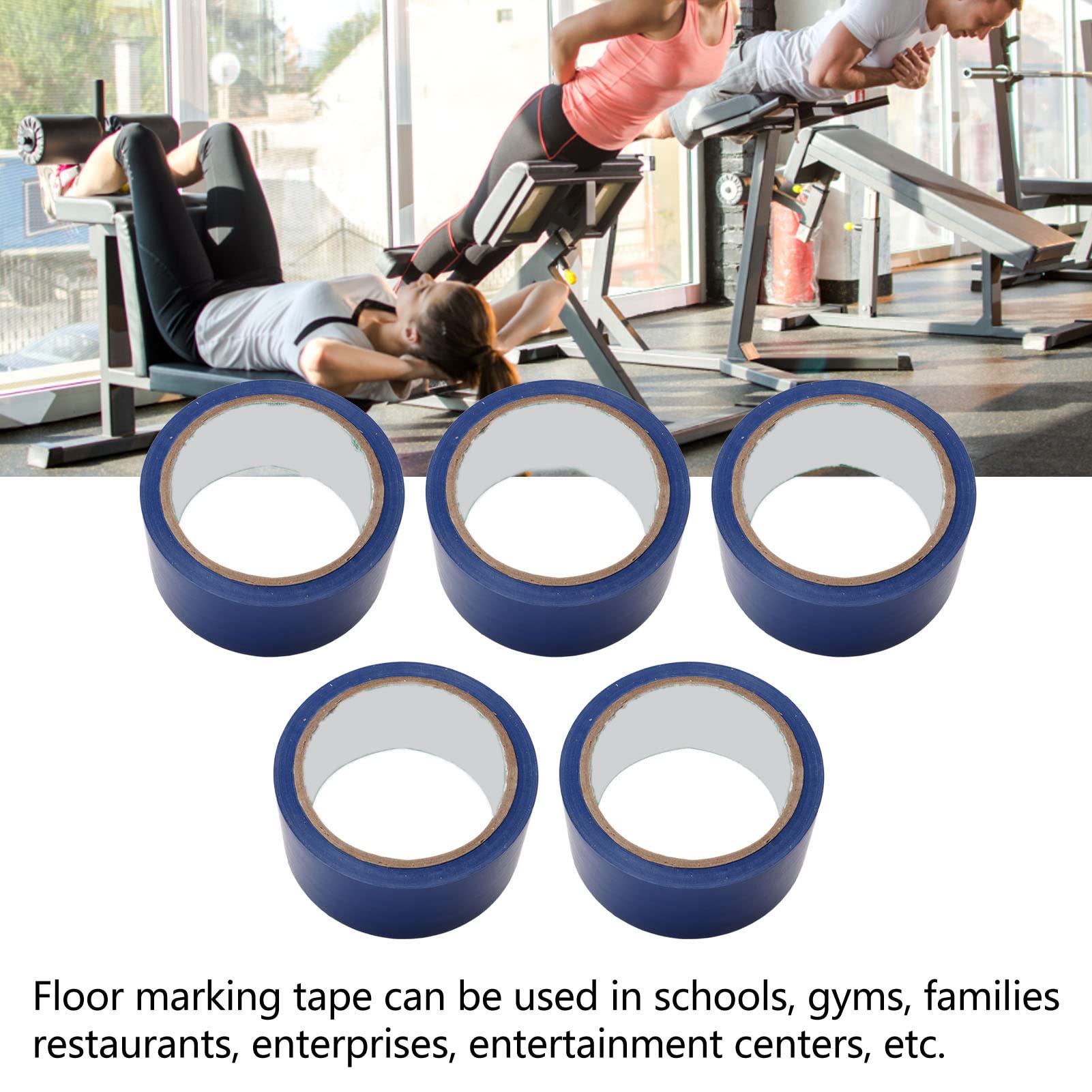 NDNCZDHC 5PCS Gym Floor Tape 5cm Width Floor Marking Tape PVC Court Floor  Tape for Basketball Volleyball(Blue) : Amazon.co.uk: Sports & Outdoors