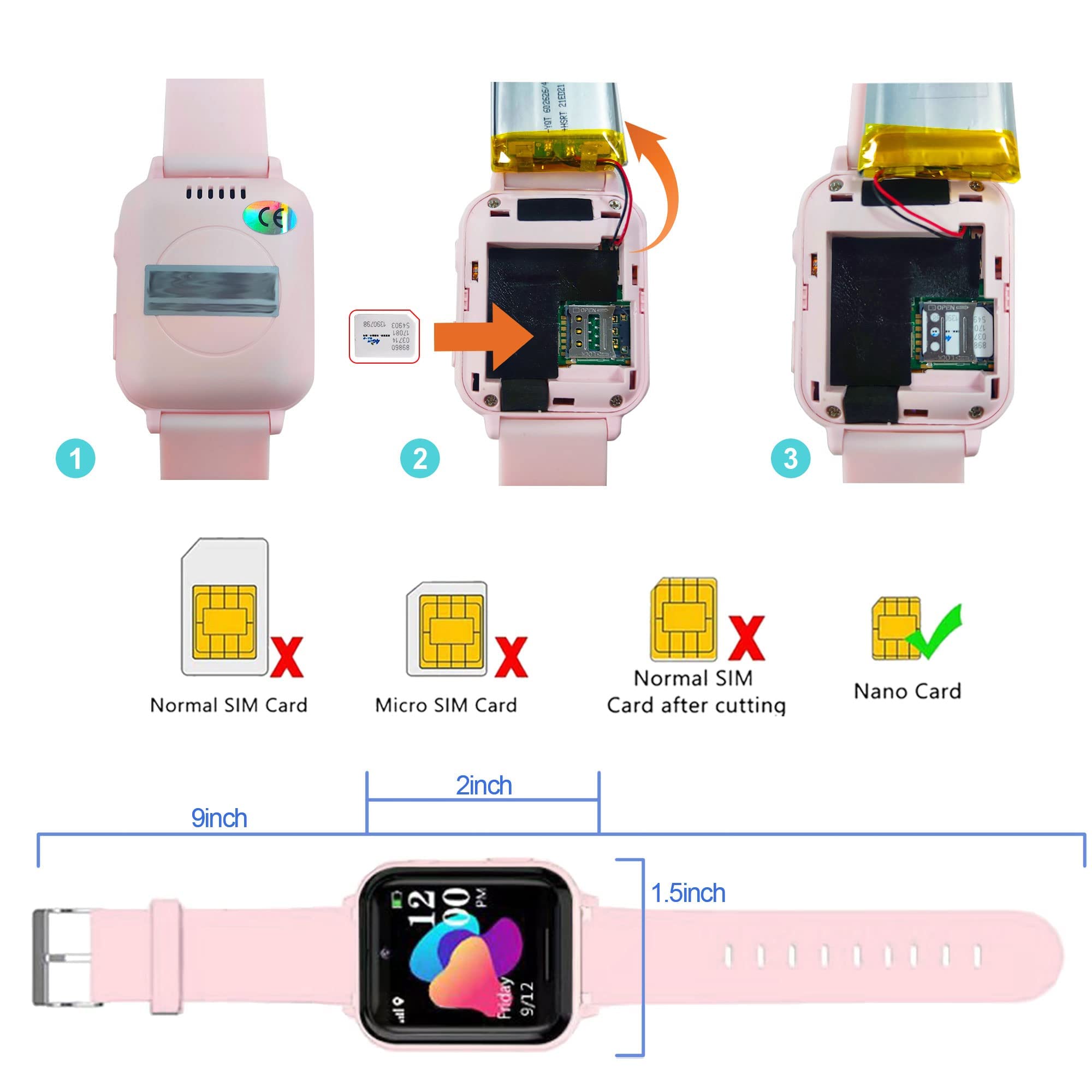 PTHTECHUS Orologio Intelligente Bambini con 14 Giochi- HD Touch Screen Smartwatch Bambini con Contapassi Musica Camera Recorder per regali per ragazzi e ragazze di età compresa tra 8 e12 anni S19