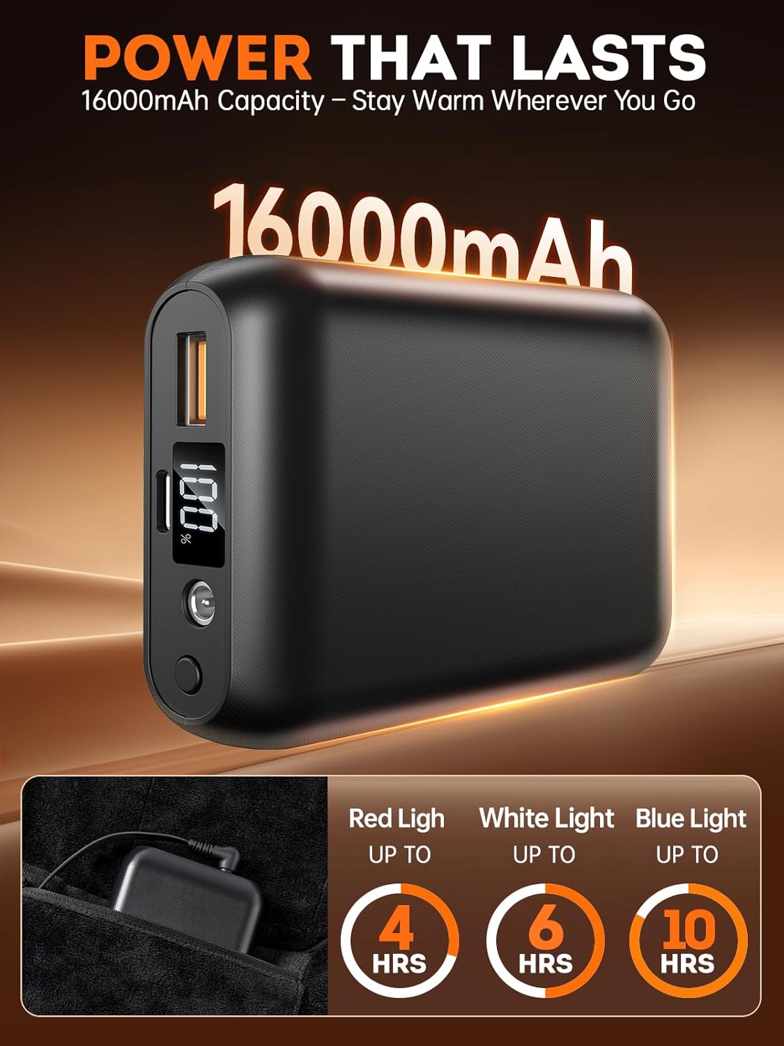 Heated Vest for Women with 7.4V 16000mAh Battery Pack Included, Fleece Heated Vests Women, Electric Heating Vest - Image 4