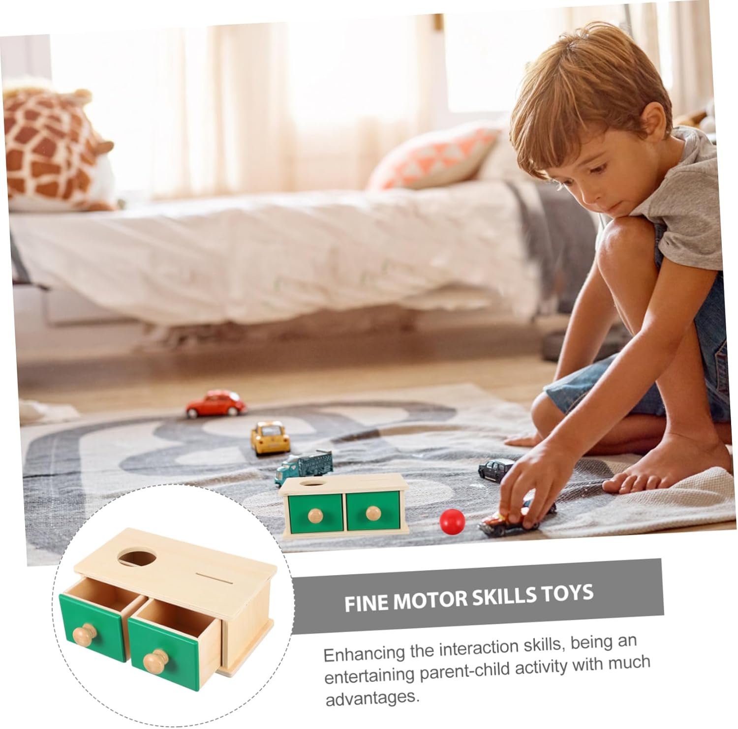 KESYOO Shape Sorter Coin Box for Educational for Years Interactive Motor Skills Development Hand Eye Coordination Activities for Boys