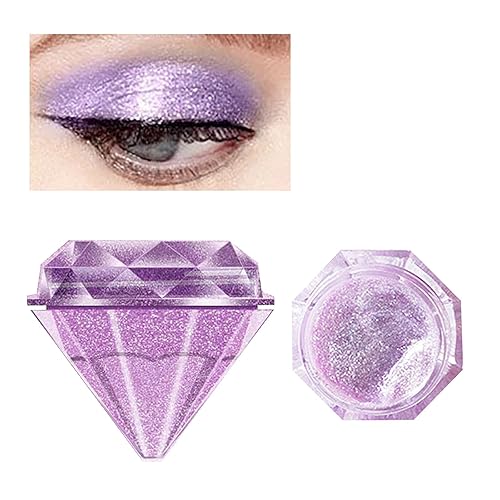 Sombra de ojos líquida de diamante, sombra de ojos de gel con purpurina metálica, resistente al sudor, para hacer maquillaje de ojos extremo, sombra