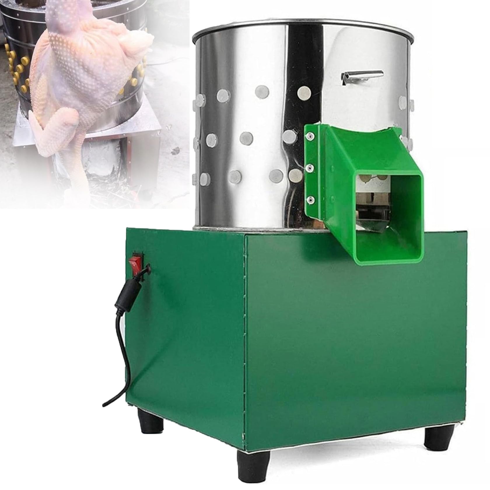 Spiumatrice per quaglie, Spiumatrice per Pollo in Acciaio Inossidabile, Spiumatrice, Rimozione Rapida di Piume Spiumatrice per depilazione di Uccelli di quaglia Macchina per pollam