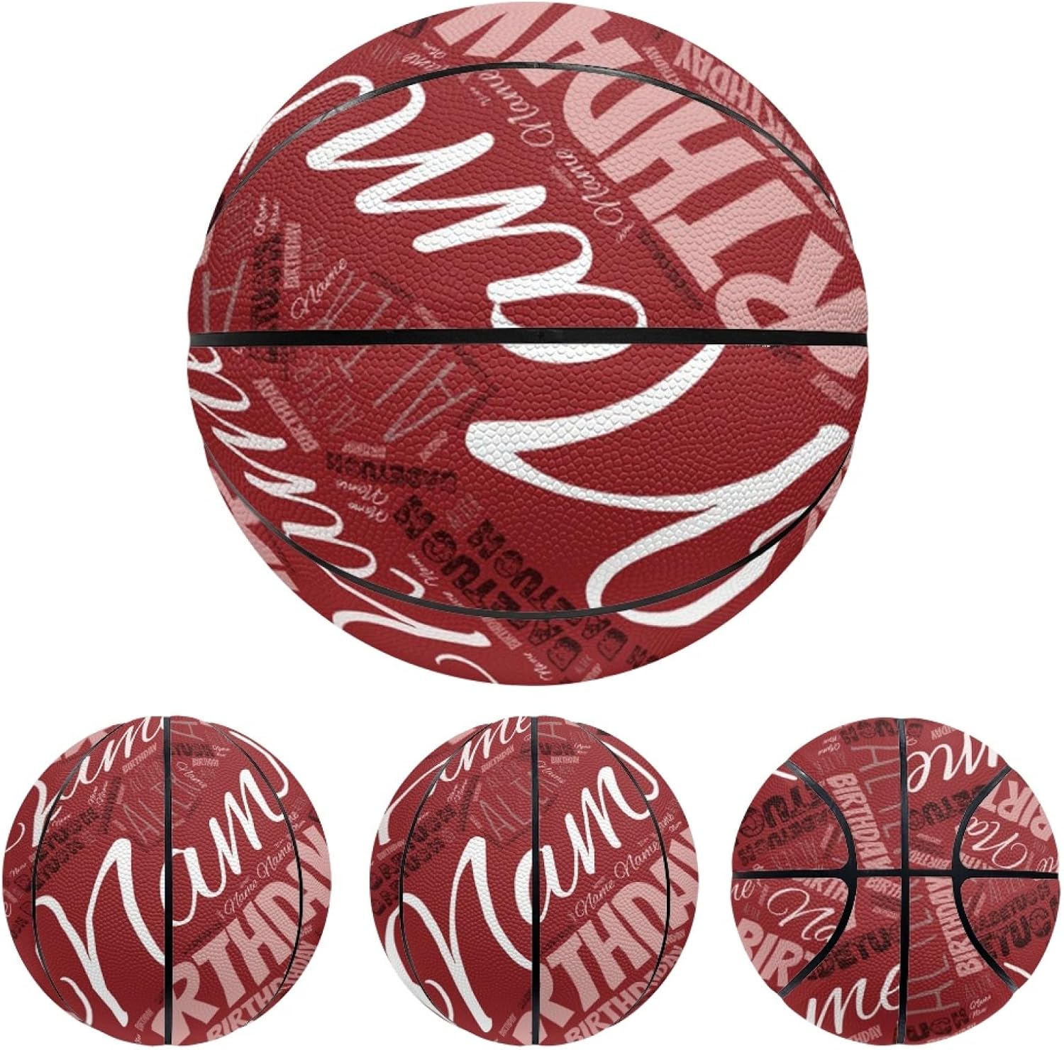 Personalized Basketball, Customized Personalized Indoor Outdoor Basketball, Airbrushed Personalized Regulation Custom Basketball with Your Name, Print Your Photos and Text