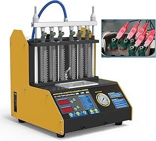 Fuel Cleaning Tools 6-Cylinder Injector Cleaner Tester CT-200 Fuel Injection Systems Cleaners Testers Gasoline Direct Injection Piezo Fuel Nozzle/High Pressure/Reverse Cleaning&On-Vehicle 220V/110V.