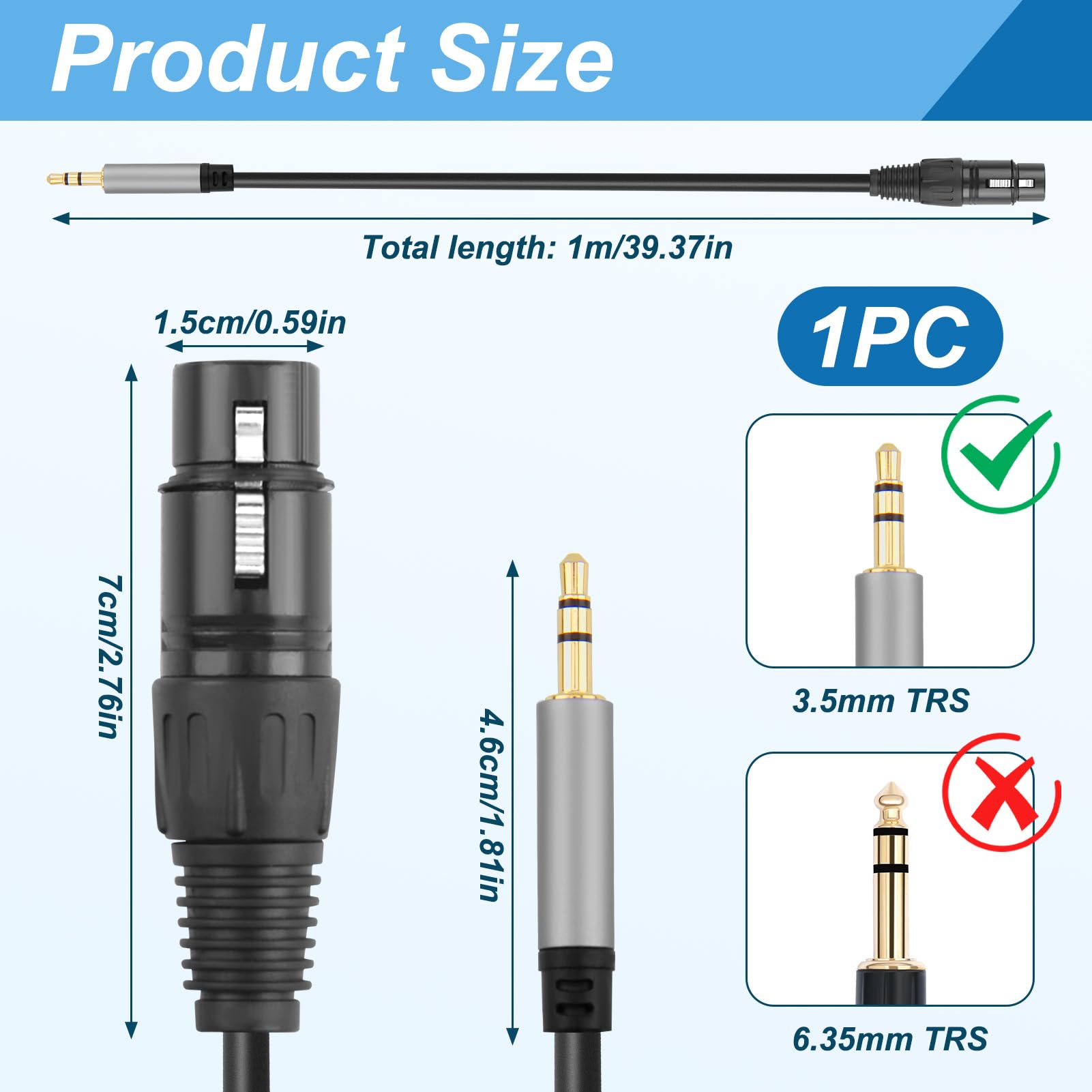 Cavo Audio USB A 6,5 Mm E XLR - Scheda Audio Integrata, Plug And Play, Per Microfono E Chitarra, 3m - 6
