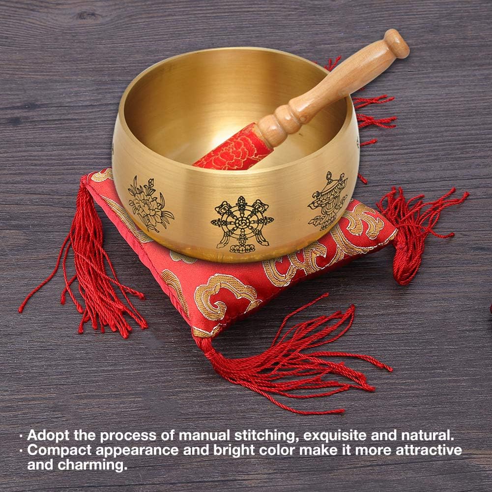 Singing Bowl Cushion Tibetan Buddhism Singing Red Bowl Pillow Mat Art Craft Decoration Made in Nepal (#1)