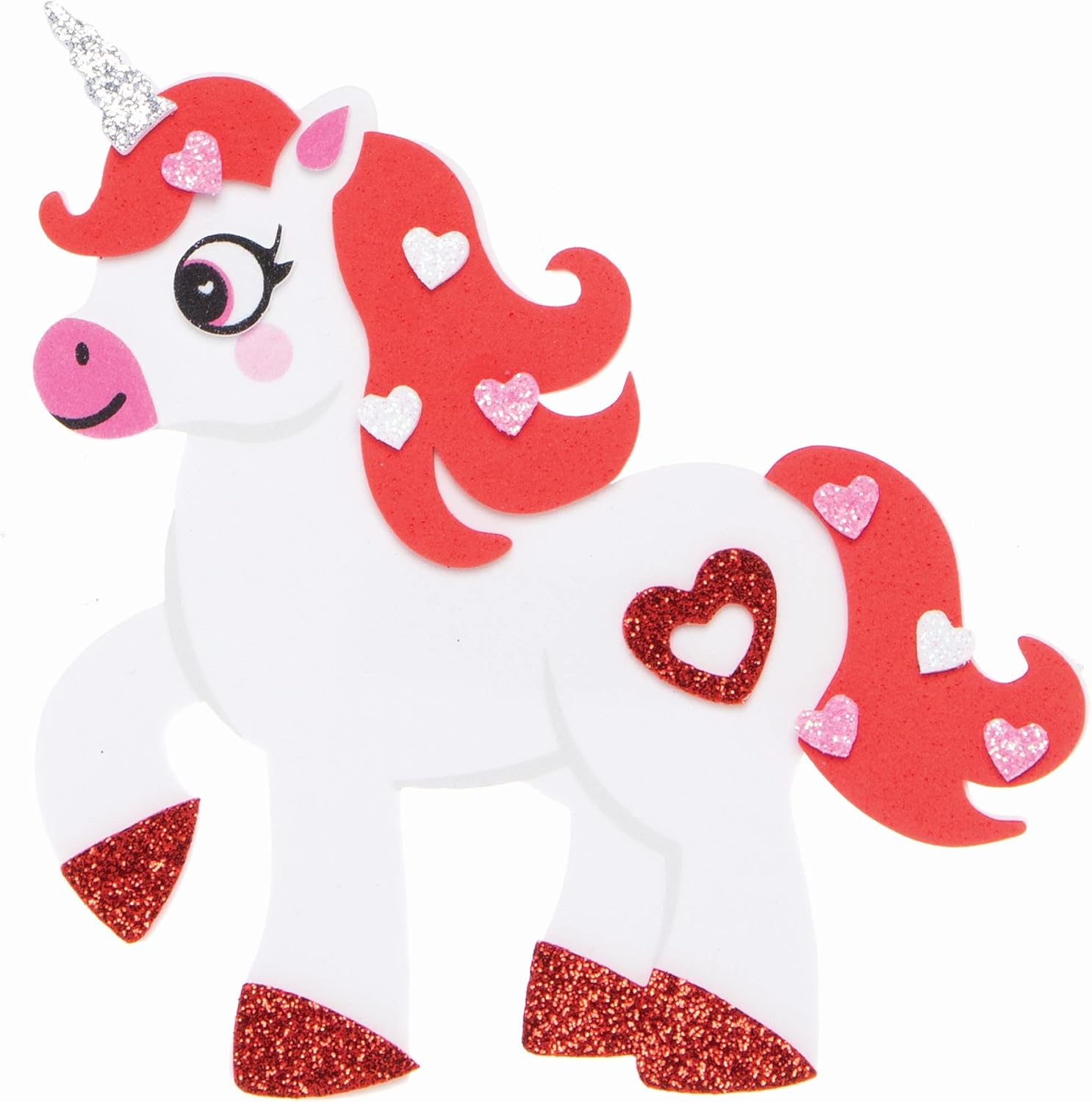 Baker Ross Love Unicorn Mix and Match Kits-Pack of 8, Valentine's Craft Magnets for Kids (FC420), Assorted