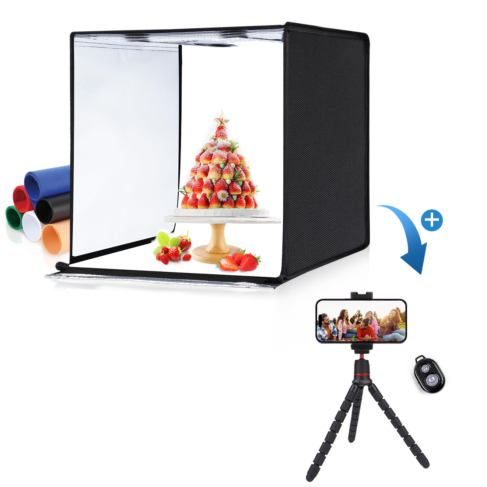 PULUZ 24x24 inch Light Box Photography + Mini Tripod for Products Photography