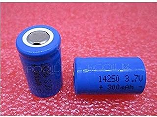 2 piezas compatibles con batería 14250 ER14250 LS14250 3.7 V 300 mAh batería de litio recargable 1/2 AA batería de iones de litio pies pies