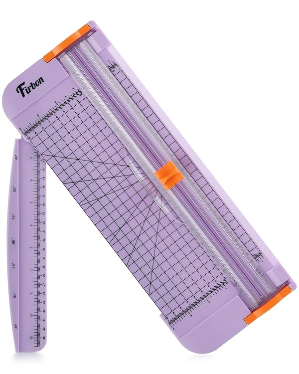Firbon A4 Paper Cutter, 12 Inch Paper Trimmer with Extened Ruler, Purple by Firbon - Used condition - US$11.09