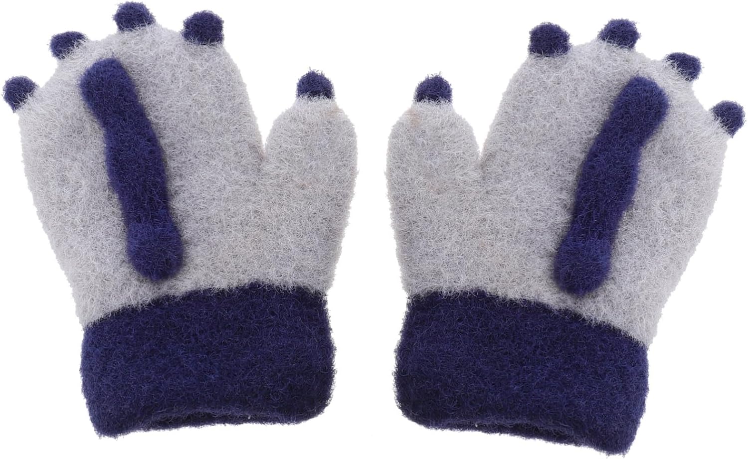 Veemoon 1 Pair Boys and Girls Winter Gloves -finger Gloves Warm Cashmere for Outdoor