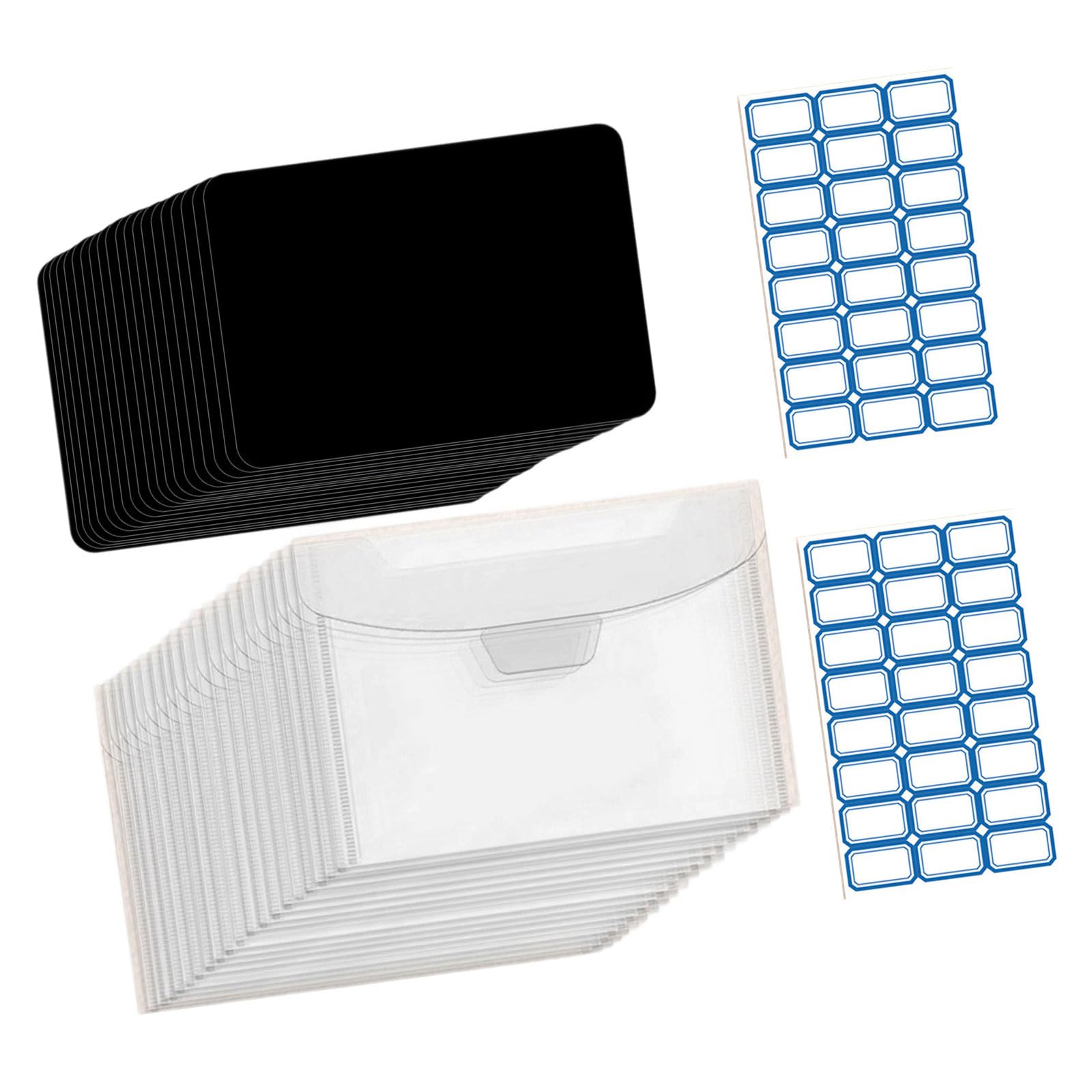 Jazuaiao Clear Cutting Die Storage Pockets and Rubber Sheets Set with Adhesive Labels for Scrapbooking Craft Supplies Sheets for Craft