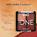 Glam21 Little One 4-in-1 Eyeshadow Palette,Portrait Mode - 3.5gm & Eyeshadow Brush |Pigmented, Blendable Mattes & Shimmers |Soft, Durable Brush for Flawless, Long-Lasting Eye Makeup |Combo Pack Of 2 gallery image