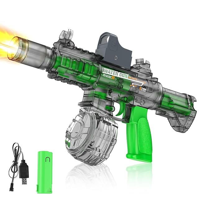 Pistola de Agua Eléctrica para Adultos y Niños, Fusil de Agua Automático de Gran Capacidad 320ml