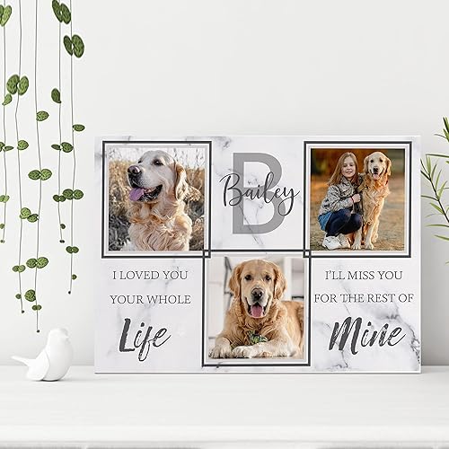 Miniatura 5 de Lallamotion Lienzo personalizado para fotos conmemorativas de mascotas, lienzo de fotos de pérdida de perro, regalos personalizados de pérdida de