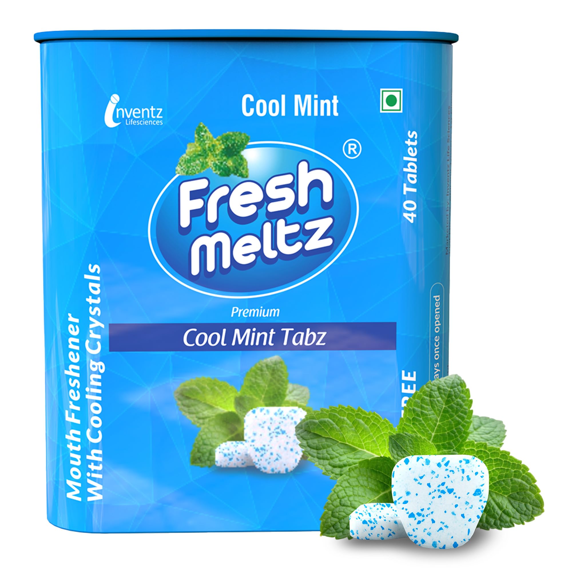 FreshMeltz Tabz Cool Mint Sugar Free Mouth Freshener Tablets with