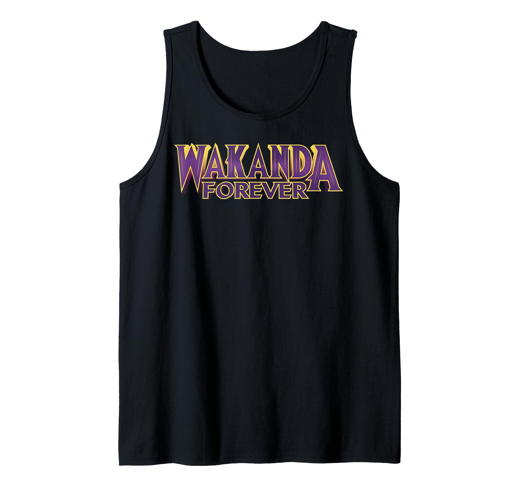 Camiseta sin mangas Marvel Black Panther con estampado premium dorado y morado 2