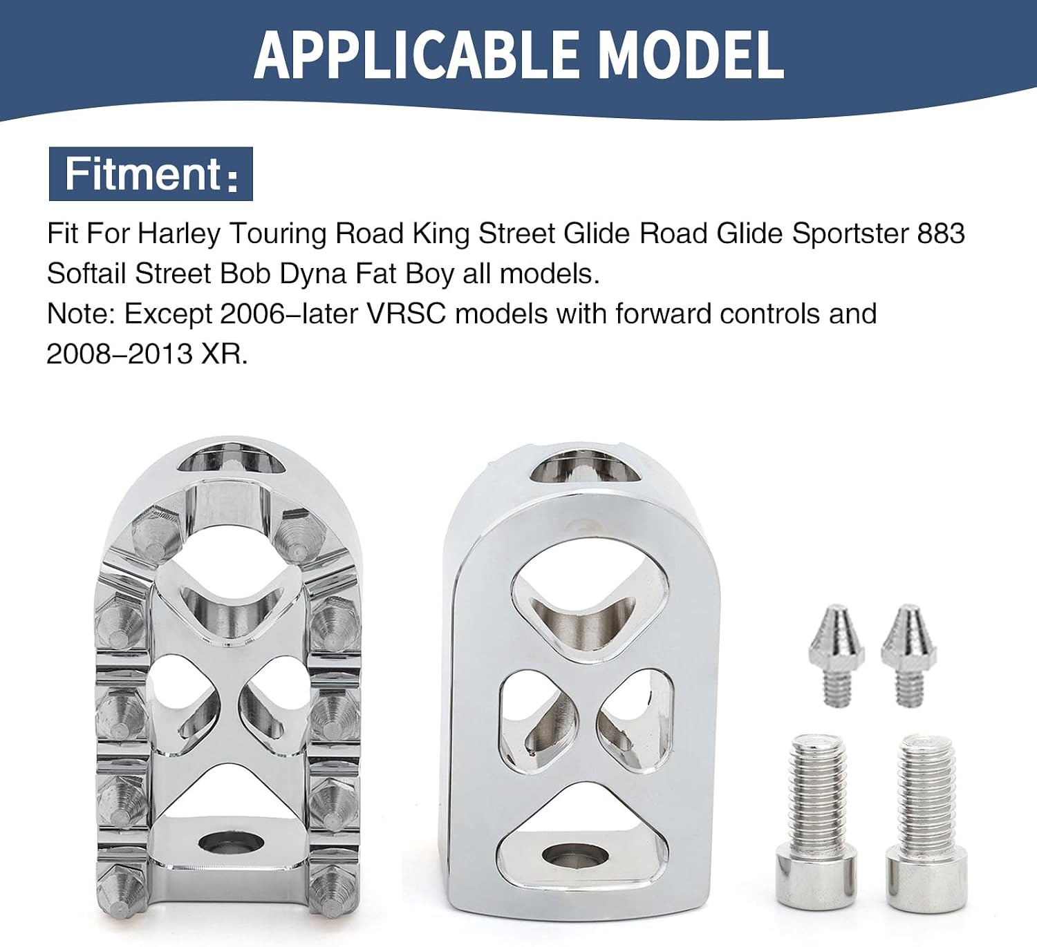 Motorcycle Shifter Peg CNC Gear Shift Lever Peg MX Style Fit For Harley Sportster 883 Touring Road Glide Street Glide Road King Electra Glide Softail Street Bob Fat Boy Dyna Fat Bob (Chrome Silver)