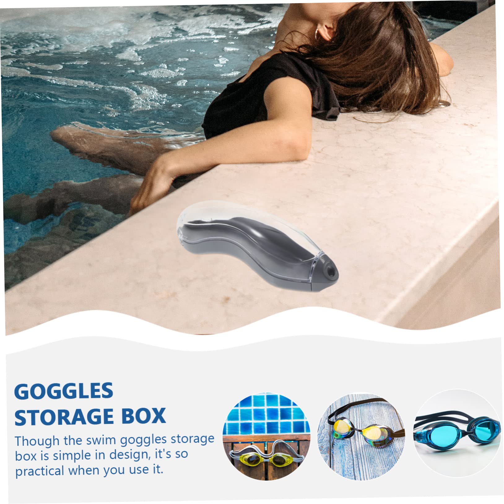 Homoyoyo 3 fundas para gafas de sol, organizador de almacenamiento transparente, contenedor de viaje, estuche para gafas de natación
