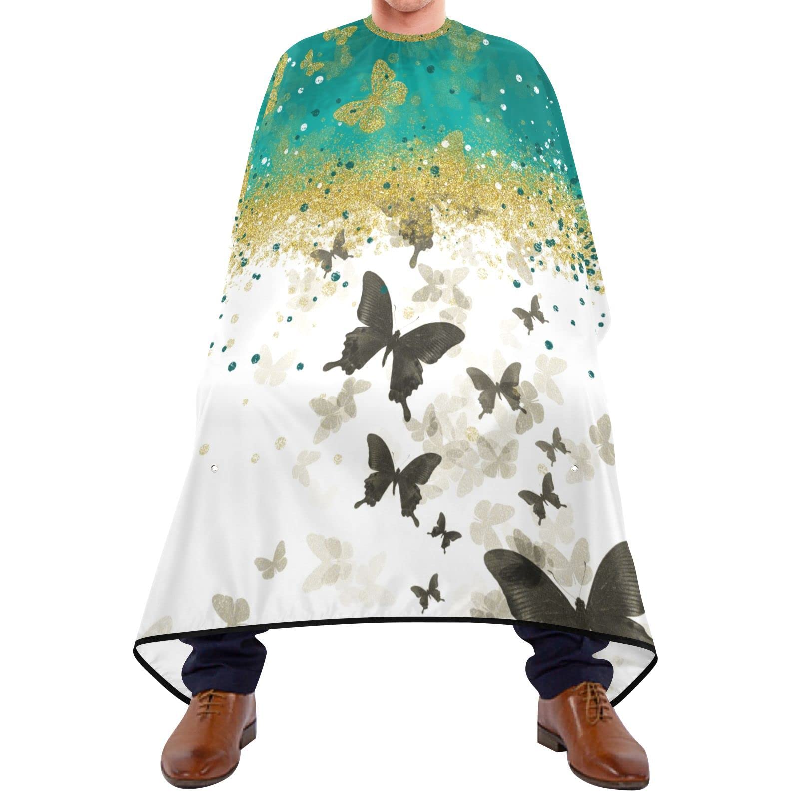 Capa De Peluquería Profesional 140x168cm, Arte De La Mariposa Capa Peluquerías Personalizada Transpirable Capas Para Peluqueria, Para Peinados, Mujeres
