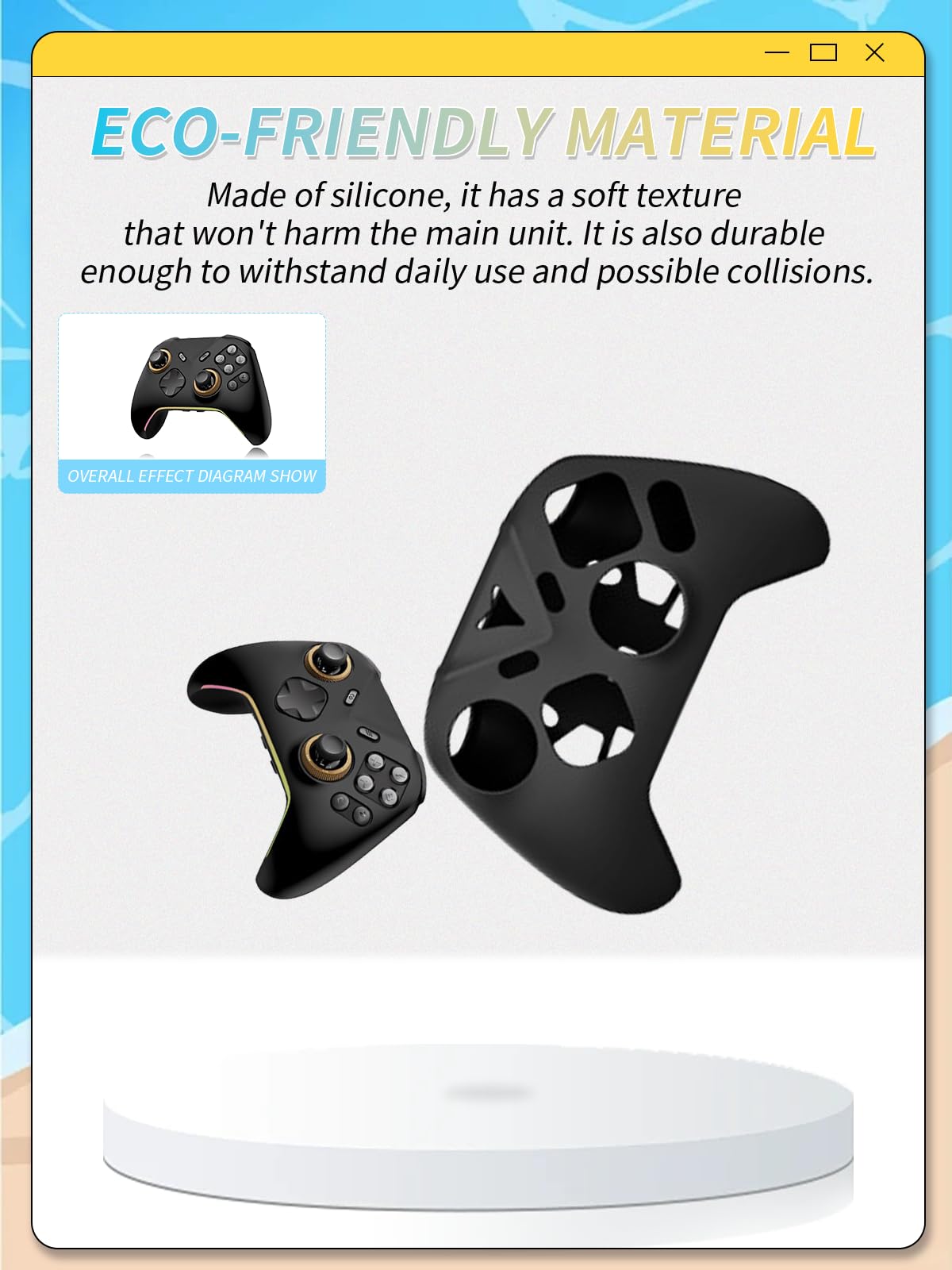 Etui ochronne do FLYDIGI Vader 5 Pro Game Controller, yystao silikonowe etui kompatybilne z FLYDIGI Vader5 Pro, z ulepszonym uchwytem i kompleksową funkcją ochronną, czarne