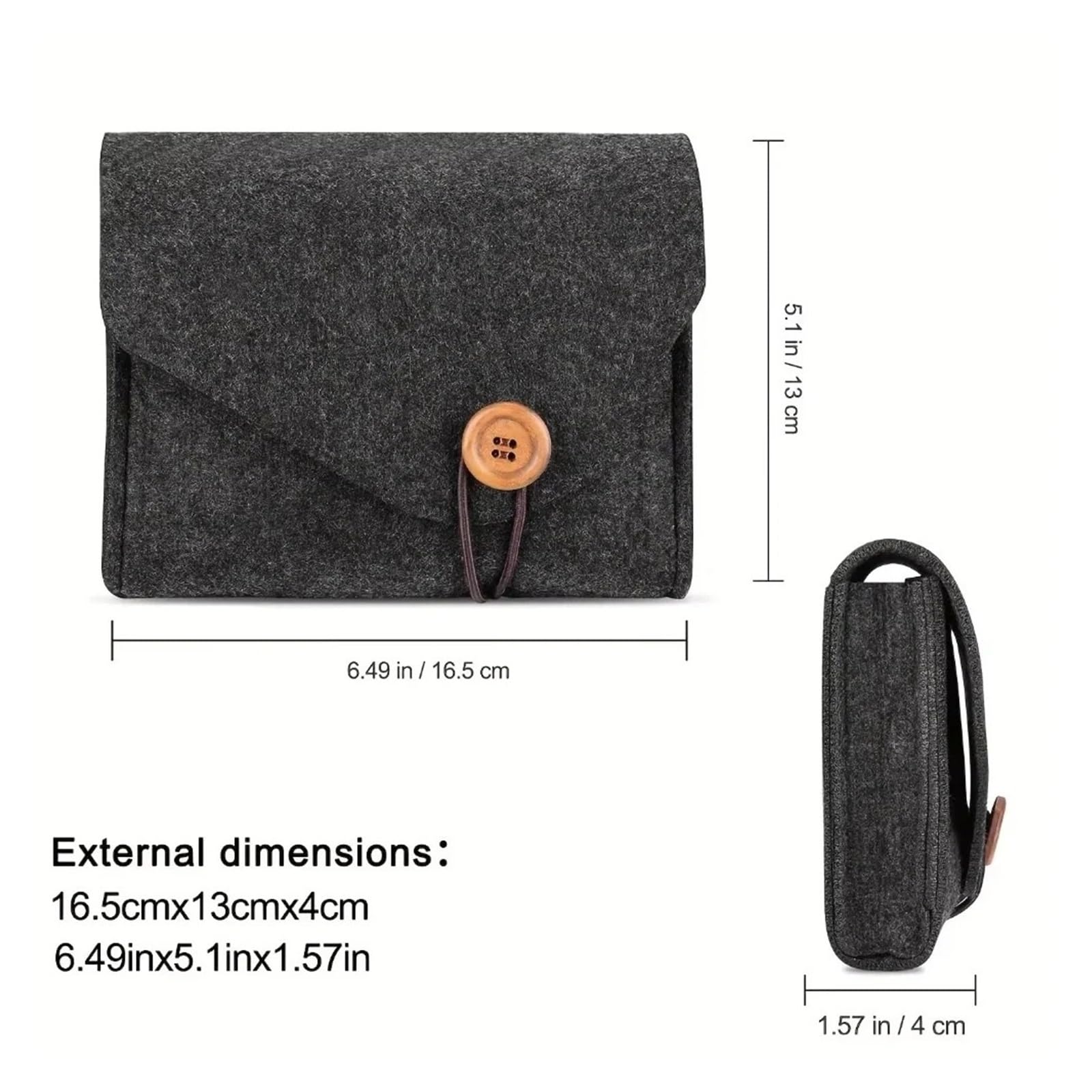 Support Universel Lunettes Auto Organisateur D'accessoires Électroniques Voyage Sac Rangement D'adaptateur d'alimentation en Feutre Étui Câble USB Portable Compact